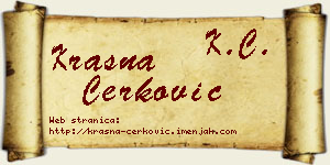 Krasna Čerković vizit kartica
